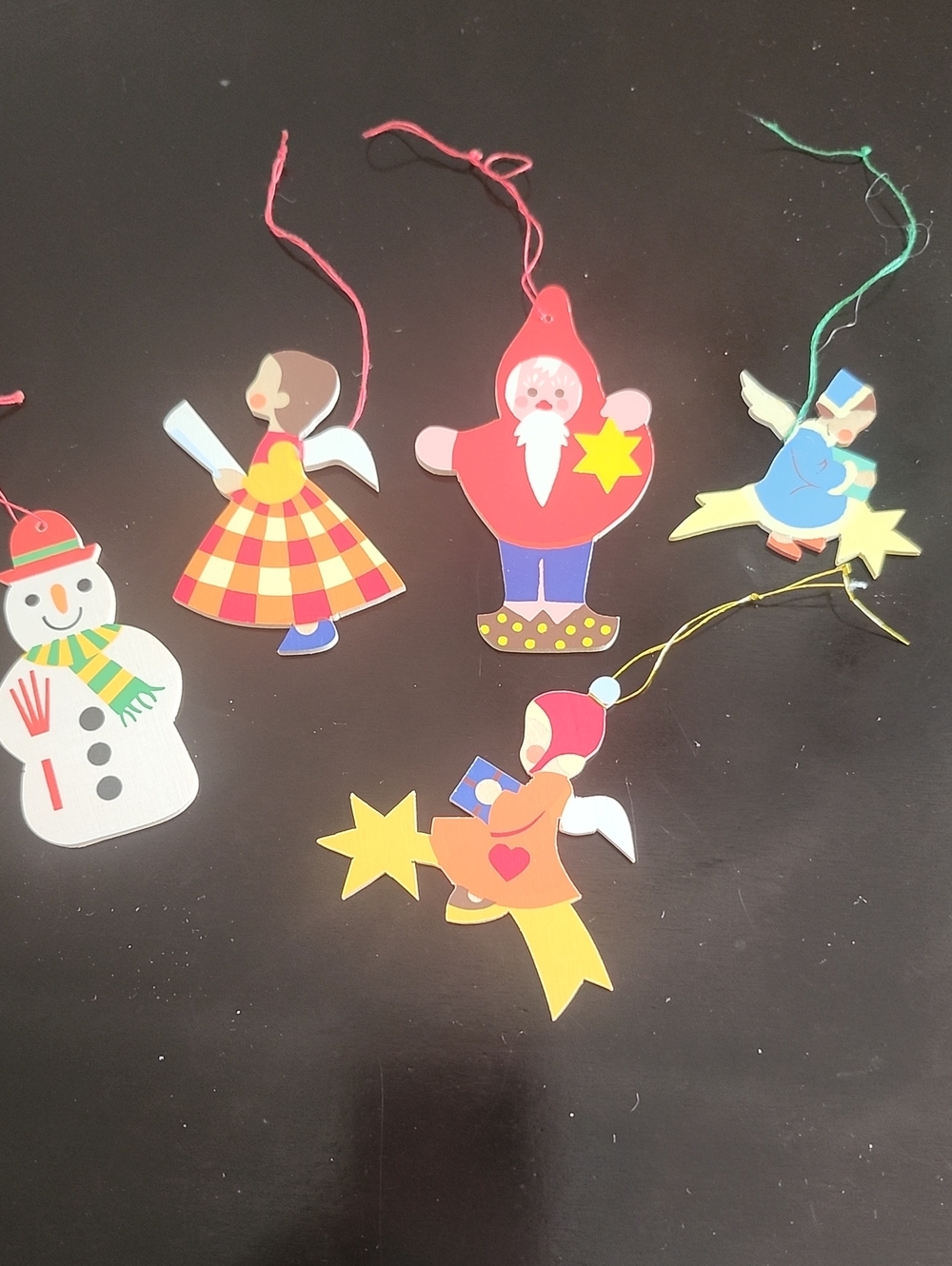 5 Vintage German Ornaments